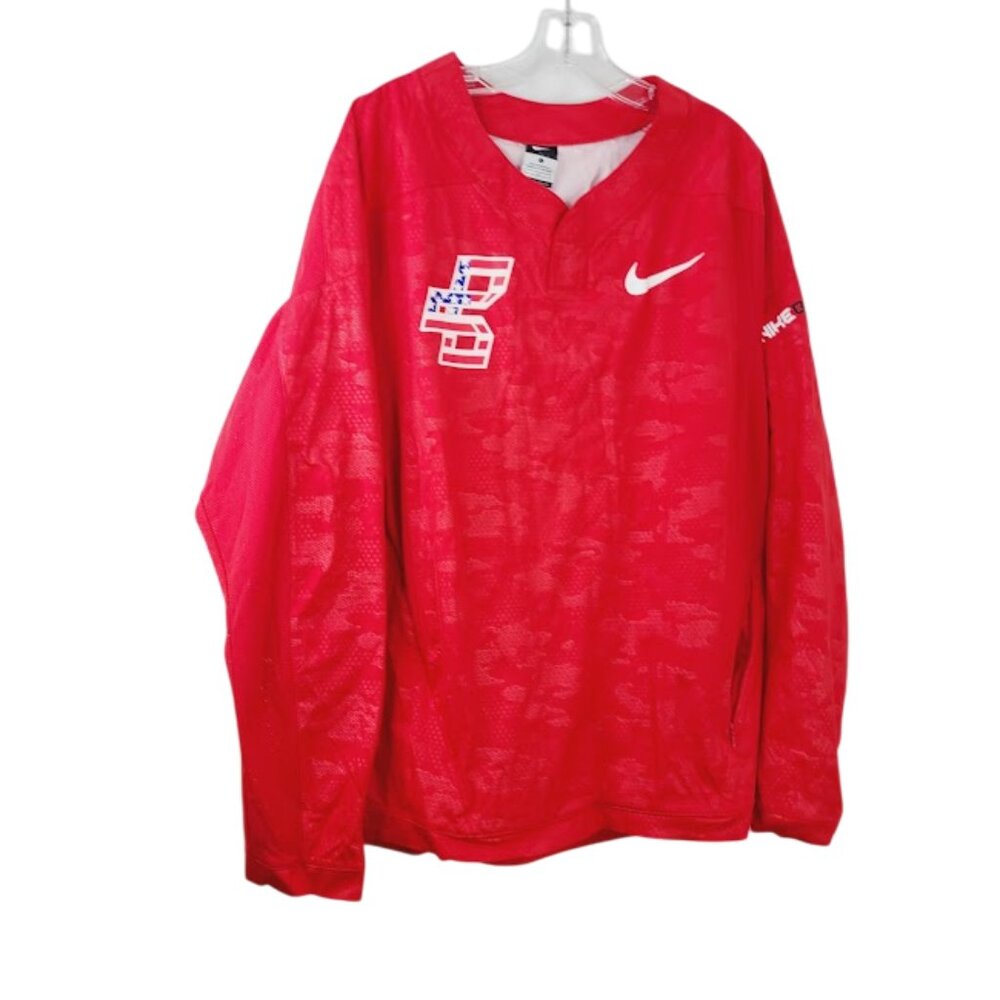 Nike Men's Red Camouflage Tie-Dye Athletic Basketball Pullover Jersey Size L